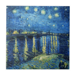 Sternenklare Nacht über der Rhône Vincent van Gogh Fliese