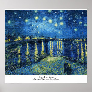 Sternenklare Nacht über der Rhône Vincent van Gogh Poster