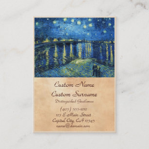Sternenklare Nacht über der Rhône Vincent van Gogh Visitenkarte