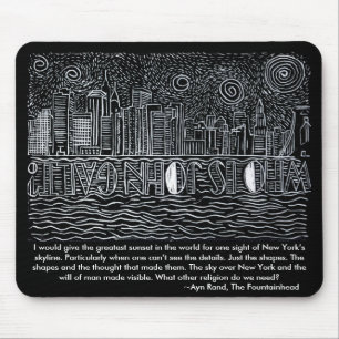 Sternenklare Nacht über New York…, wer John Galt Mousepad