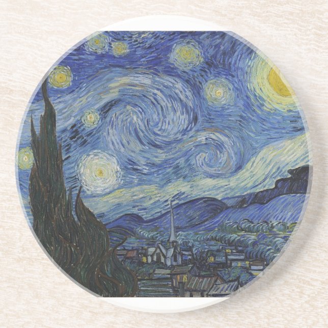 Sternenklare Nacht Van Gogh Getränkeuntersetzer (Vorne)