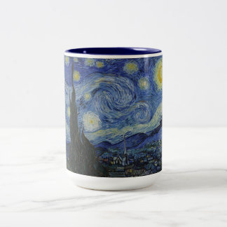 Sternenklare Nacht Van Gogh Zweifarbige Tasse