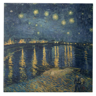 Sternenklare Nacht Vincent van Goghs   über der Fliese