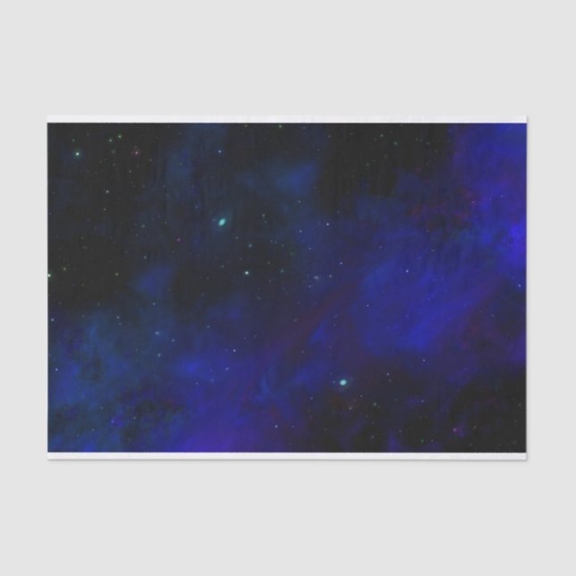 Sternenklarer blauer Mitternachtshimmel Seidenpapier (Vorderseite)