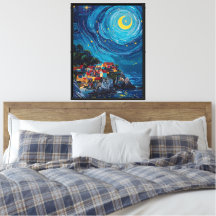 Sternenklarer Küstenort Impressionistische Kunst