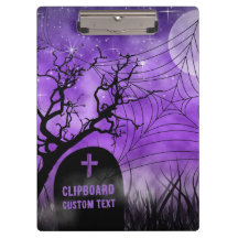Sternenklarer lila gruseliger Gothic-Web-Vollmond