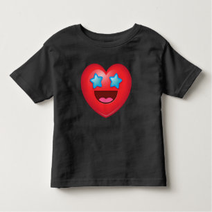 Sternenklares Augen-Herz Emoji Kleinkind T-shirt