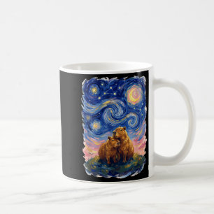Sternenklares Capybara-Paar Kunstparodie Valentins Kaffeetasse