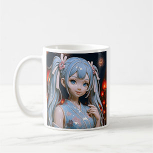 Sternenklares Manga-Mädchen Kaffeetasse