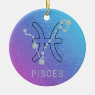 Sternenkonstellation Pisces Zodiac Sign Horoskop Keramik Ornament