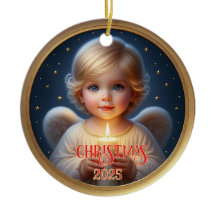 Sternenkuss Engelkind mit Kerzenornament