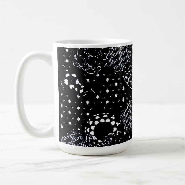 Sternenlicht-Siebdruck-Kolbendesign Kaffeetasse (Links)