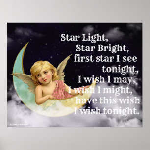 Sternenlicht, Sternenhell...Kinderzimmer-Druck Poster