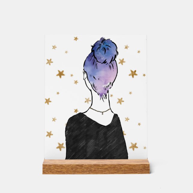 Sternenmädchen-Schild Acrylschild (Vorderseite)