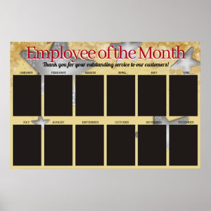 Sternenmitarbeiter des Monats Foto-Display Poster