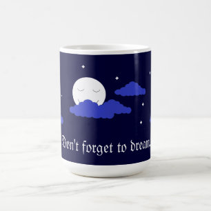 Sternenmond mit Wolken:  Dunkelblau Kaffeetasse