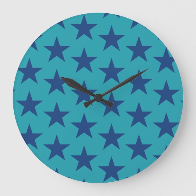 Sternenmuster 8 große wanduhr (Vorderseite)