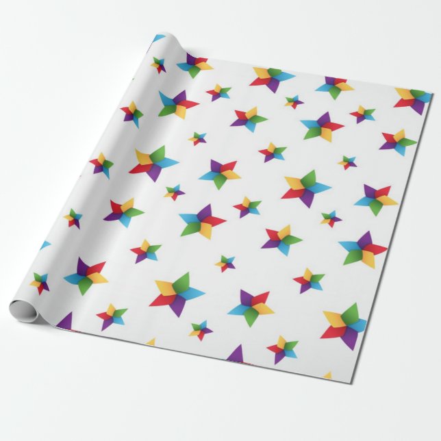 Sternenmuster Geschenkpapier (Ungerollt)