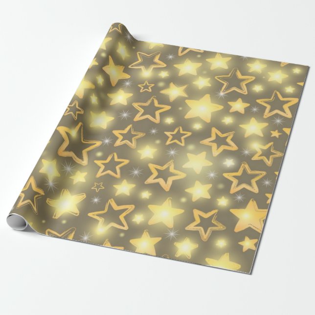 Sternenmuster Geschenkpapier (Ungerollt)