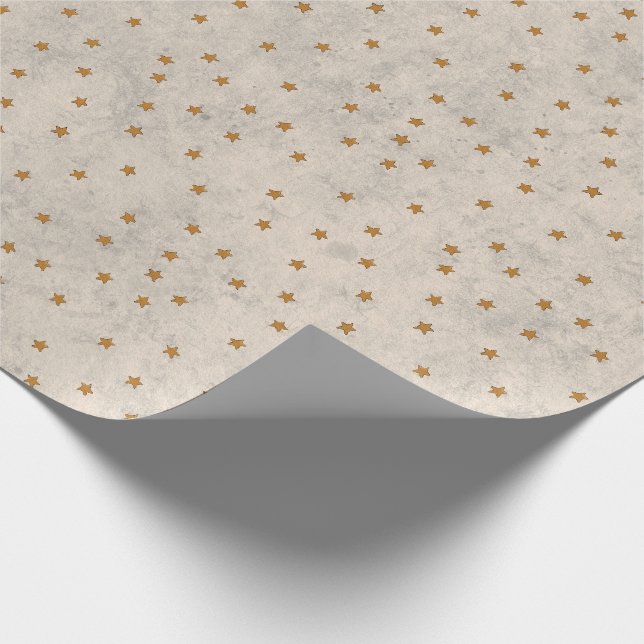 Sternenmuster-Geschenkpapier mit Gold Geschenkpapier (Ecke)