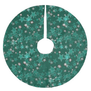 Sternenmuster Polyester Weihnachtsbaumdecke