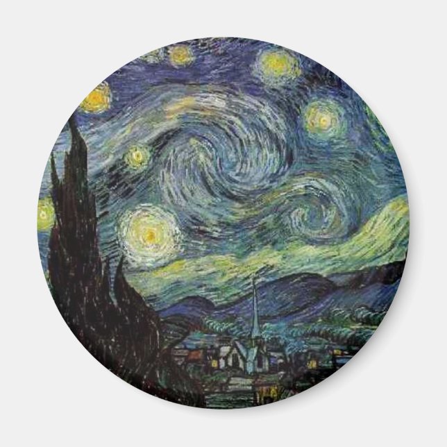 Sternennacht,1889,Vincent van Gogh Magnet (Vorne)