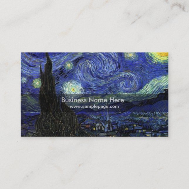 Sternennacht,1889,Vincent van Gogh Visitenkarte (Vorderseite)