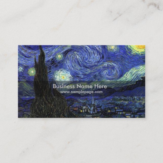Sternennacht,1889,Vincent van Gogh Visitenkarte (Vorderseite)