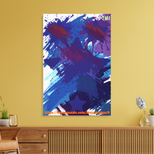 Sternennacht abstrakte Kunst von ZMJ Leinwanddruck