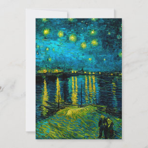 Sternennacht am Rhein von Van Gogh  Einladung
