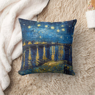Sternennacht am Rhone Van Gogh Kissen