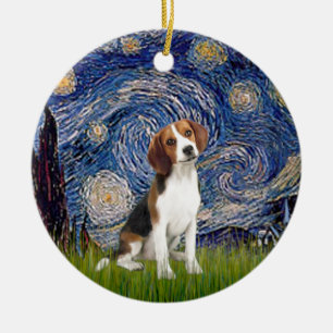 Sternennacht - Beagle #1 Keramik Ornament