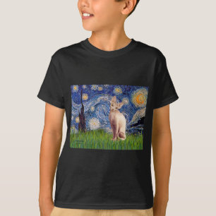 Sternennacht - Creme Sphynx-Katze T-Shirt