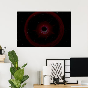 Sternennacht durch ein Schwarzes Loch Poster