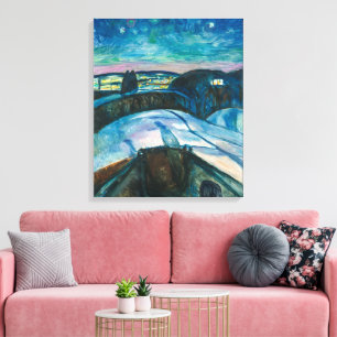 Sternennacht Edvard Munch Fotodruck Leinwanddruck