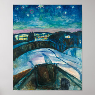 Sternennacht Edvard Munch Poster