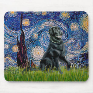 Sternennacht - Flat Coated Retriever 2 Mousepad