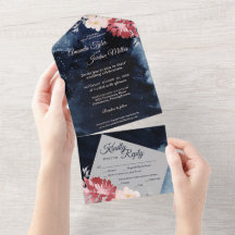 Sternennacht Florale Hochzeit Alles in einer Einla