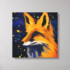 STERNENNACHT FUCHS III | WALDTRAUM | LEINWANDDRUCK