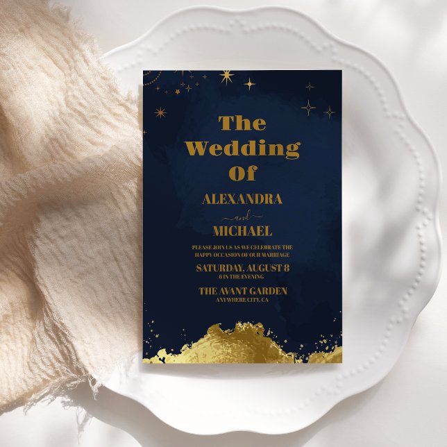 Sternennacht-Galaxie-Hochzeit Einladung (Von Creator hochgeladen)