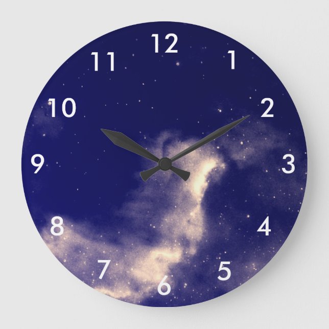 Sternennacht Große Wanduhr (Vorderseite)