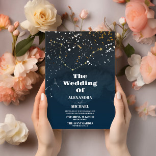 Sternennacht Himmelsgalaxie Hochzeit Einladung