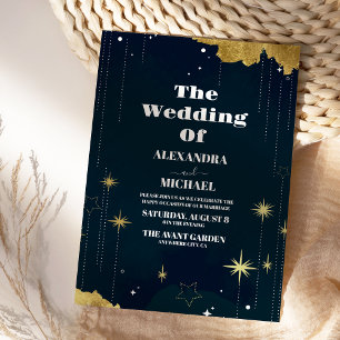 Sternennacht Himmelsgalaxie Hochzeit Einladung