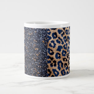 Sternennacht & Leopardenprint Jumbo-Tasse