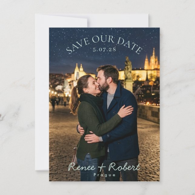 Sternennacht Minze Save The Date (Vorderseite)