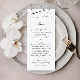 Sternennacht Moderne Himmels-Hochzeits-Dinner Menükarte