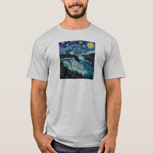 Sternennacht Niagara Fälle T-Shirt