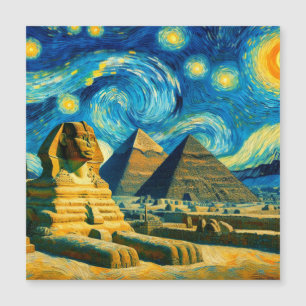 Sternennacht Pyramiden Sphinx Ägypten Magnetkarte
