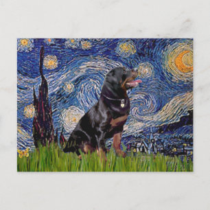 Sternennacht - Rottweiler (#6) Postkarte