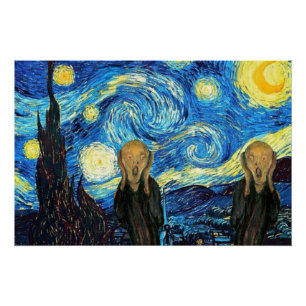 Sternennacht-Schrei.Glossy Poster